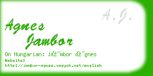 agnes jambor business card